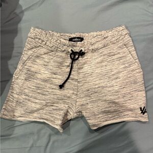 YoungLA Cream and Gray Textured Shorts
